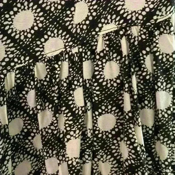 Free People Off White and Black Mini Dress with Mini Pleats and Zipper Accent - Picture 5 of 5